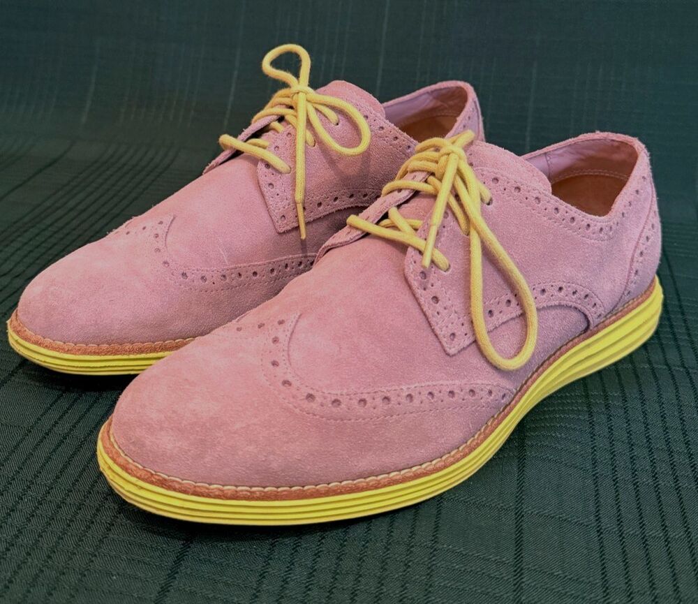 Cole Haan Lunargrand C10226 Women's US 8 Wingtip Suede Oxford Shoes
